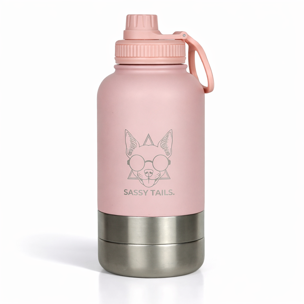 PINKY REBEL 3 IN 1 PET TRAVEL      BOTTLE