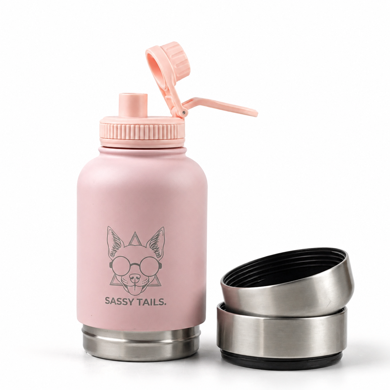 PINKY REBEL 3 IN 1 PET TRAVEL      BOTTLE