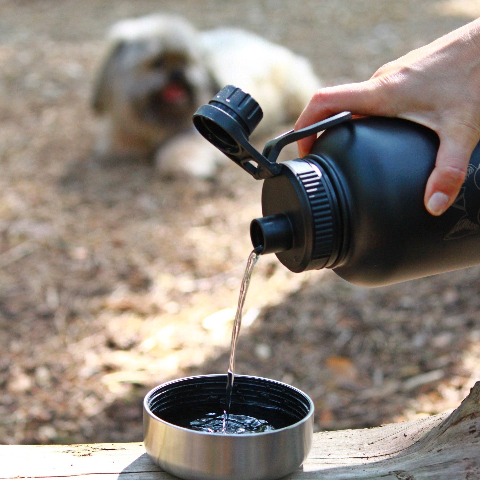 MIDNIGHT BLACK 3 IN 1 PET TRAVEL BOTTLE