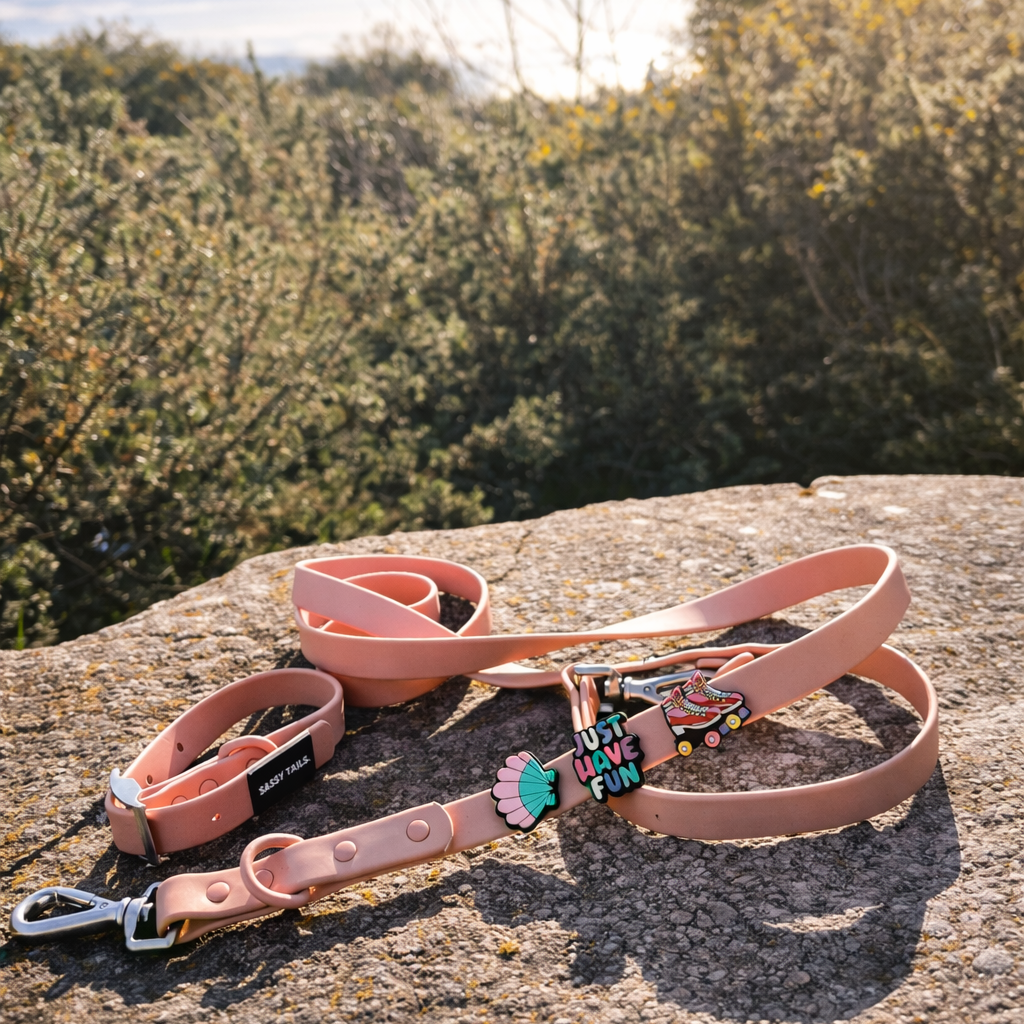 PINKY REBEL LEAD & COLLAR SET